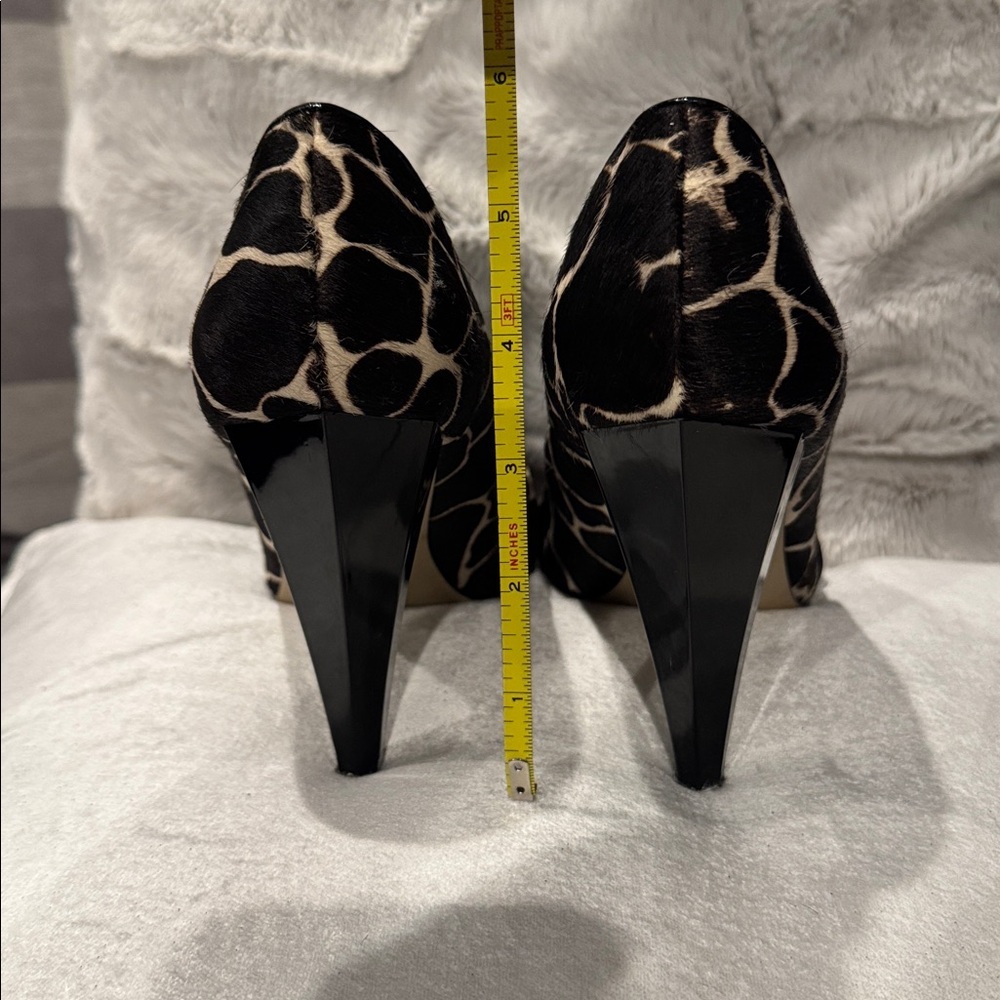 Nine West Leopard Print Peep Toe Heels Classic Animal Print Pumps Size 8 - Picture 5 of 10